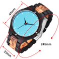 thumbnail image 4 of Reloj de Pulsera Masculino Dentily 46 mm de Madera con Movimiento de Cuarzo Analógico, 4 of 6
