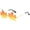 Orange, variant on Hzzsbu Maple Leaf Shape Sunglasses, Rimless Sunglasses for Women Men, Funny Irregular Sun Glasses UV Protection Retro Frameless Funky Eyewear Party Glasses