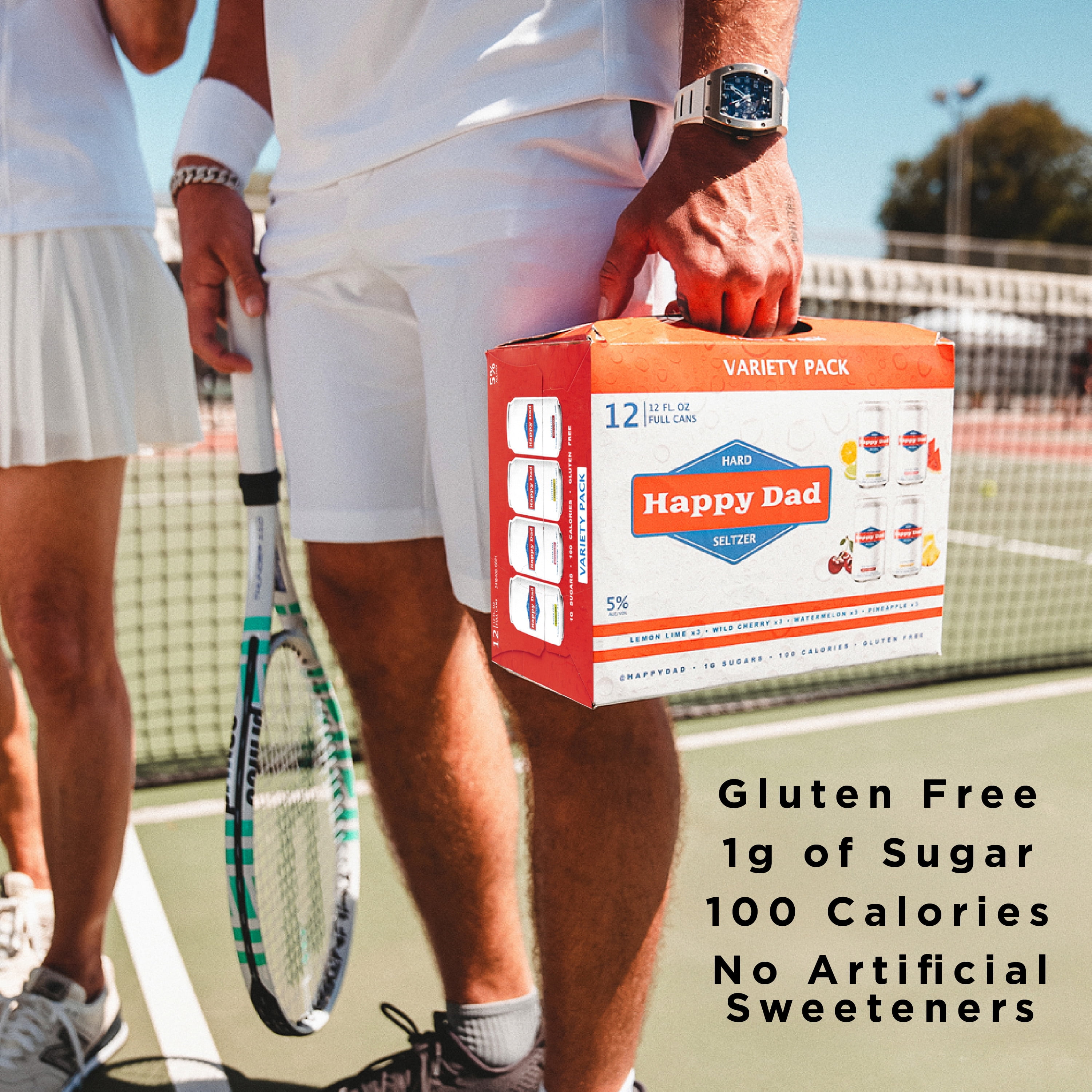 Happy Dad Hard Seltzer Variety Pack, 12 Pack, 12 fl oz Cans, 5% ABV