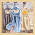 thumbnail image 4 of Hand Towel Hanging Absorbent Baby Hand Towel Cute Penguin Duck Skin-Friendly Soft Children,Grey, 4 of 5