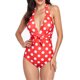 thumbnail image 5 of Traje De Baño De Una Pieza, Traje De Baño De Lunares Elástico Ampliamente Aplicable, V Profundo Para Baños De Spa ANGGREK Otros, 5 of 6