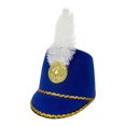 thumbnail image 3 of Vintage Military Style Marching Band Hat – Classic Dress Up Cap for Men and Women in One Size, Retro cosp^lay Headwear with Feather Plume, 3 of 3