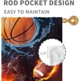 thumbnail image 4 of Basketball Curtains for Boys Bedroom, Kids Sport Red Blue Firing Flash Basketball Stadium Field Teens Men Game Window Drapes Treatments for Living Room Nursery Fabric 2 Panels Set, 42"x54" Inch, 4 of 5