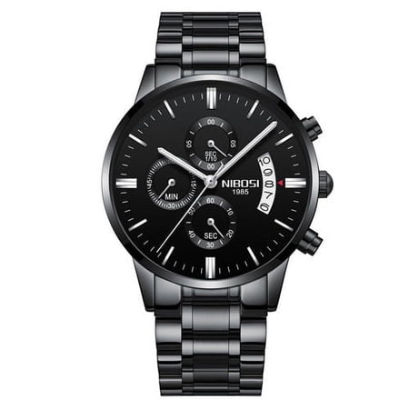 NIBOSI Fashion Mens Watches Top Brand Luxury Watches Rose Gold Waterproof Relogio Masculino Stainless Steel Quartz Wristwatch