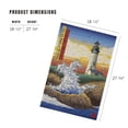 thumbnail image 2 of Lantern Press 1000 Piece Jigsaw Puzzle, Newport, Oregon, Yaquina Head Lighthouse Woodblock, 2 of 5