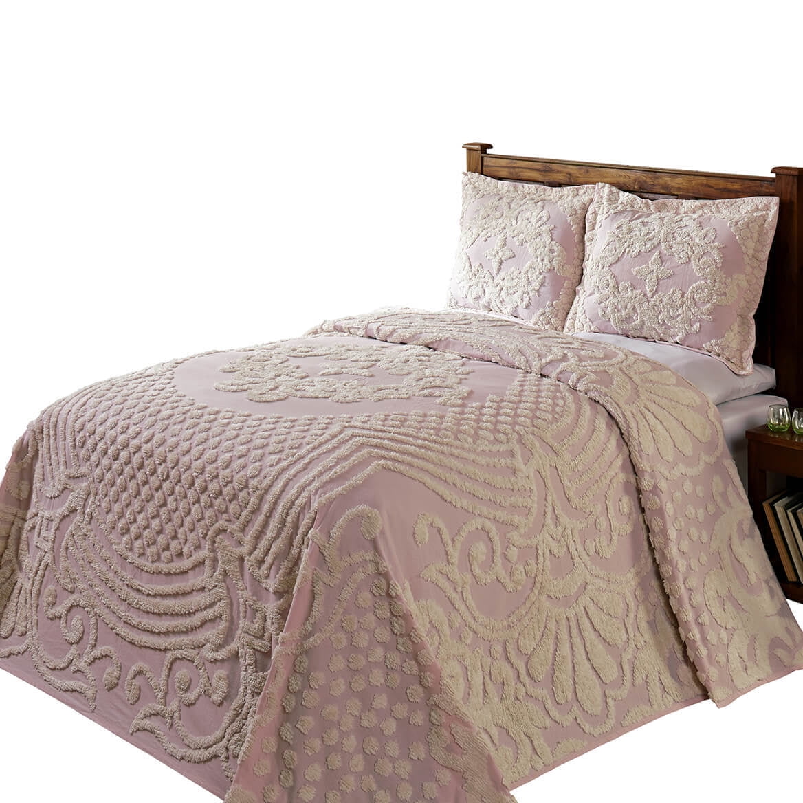 Florence Chenille Bedspread, PinkTwin