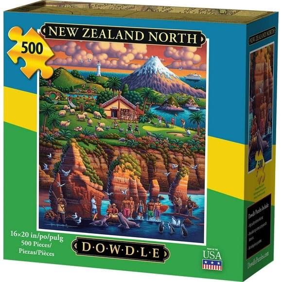 Puzzle en Forme de Dowdle - Nord de la Nouvelle-Zélande - 500 Pièces