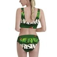 thumbnail image 3 of Daiia Merry Christmas printed 2 piece Swimsuit Bikinis for Women High Waisted Racerback Bathing Suits Summer Tummy Control Scoop Neck Swimwear-Medium, 3 of 8