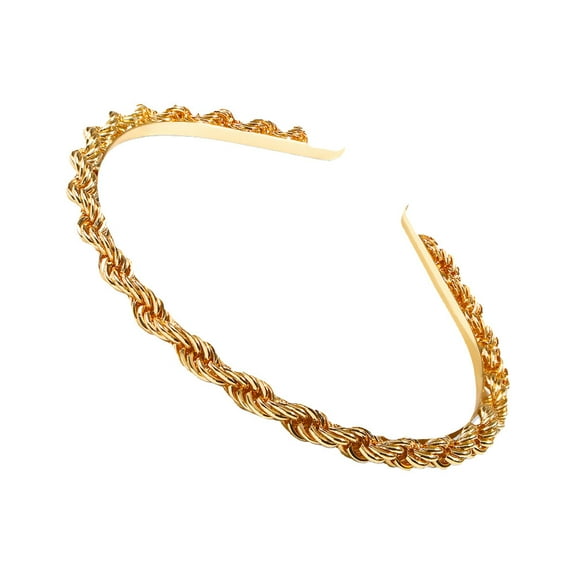 ifundom Golden Hair Hoop for Women Alloy Headband Stylish Headwear Perfect for Parties and Special Occasions