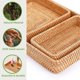 thumbnail image 4 of Set de 3 Bandejas Rectangulares de Ratán Natural Tejido a Mano – Cestas de Almacenamiento y Organización para Cocina, Baño y Decoración del Hogar, 4 of 5