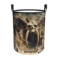 thumbnail image 1 of Balery Ancient Skull Cave Landscape Cesta de ropa redonda con asas, impermeable, independiente, para ropa, juguetes, dormitorio y familia-Small, 1 of 6