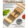 thumbnail image 4 of Cook N Home In-Drawer Knife Block Organizer, 9-Slot Kitchen Knife Cutlery Holder Drawer Storage, Holds up to 9 Knives (Not Included), 4 of 6