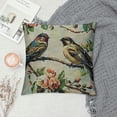 thumbnail image 2 of Creowell Be Thankful Unto Him and Bless His Name Throw Pillow Cover Grateful Quote Bird On Branch Pillow Case Decorative Men Women Boy Girl Room Cushion Cover for Home Couch Bed White, 2 of 5