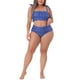 thumbnail image 1 of Bañador de dos piezas para mujer de tallas grandes Agnes Orinda, conjunto de bikini de cintura alta con control de abdomen 3X azul, 1 of 8