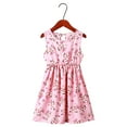 thumbnail image 2 of Esaierr Kids Baby Girls Summer Floral Dresses Teen Sleeveless Cute Flower Skirt Breathable Dress Versatile Print Dress Party Dress for 3-12T, 2 of 8