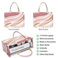 thumbnail image 2 of Large Capacity Tote Bag,Pink Gold Marble Pattern Handbag Fashion Luxury Tote Bag,15.7"x13"x 5.1" Inches,Laptop Compatible, 2 of 6