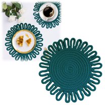 7.1" Cotton Cord Woven Trivets for Hot Dishes, Thick Heat Resistant Placemat, Vintage Style Hot Pad for Hot Dishes Pots Pans, Kitchen Table and Farmhouse Decor Essential