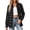 Black and gray checkered, variant on Plus Size Plaid Shirts for Women Roll Up Long Sleeve Casual Button Down Blouses Tops with Pockets