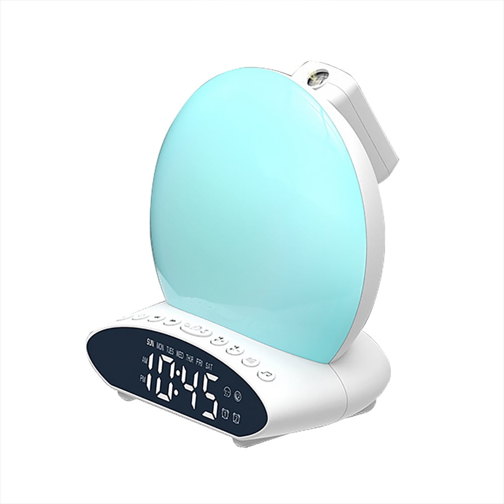 Projection Alarm Clock To Simulate Sunrise Night Lights With Colorful