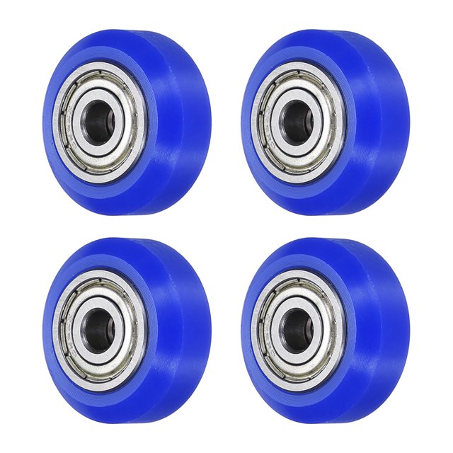 4 Pcs Roue d'Imprimante 3D avec Roulement Linéaire 625ZZ, Poulie en Plastique pour Imprimante 8D, Bleu