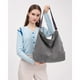 thumbnail image 3 of Bolso de mano para mujer, bolso de hombro, bolso de cordón, bolso de mano grande, bolso de hombro, bolso cruzado informal para la escuela, oficina, trabajo, viajes, excursiones, compras, 3 of 5