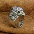 thumbnail image 3 of 925 Sterling Silver High Details Eagle Ring Biker Punk Jewelry TA250 US Size 14, 3 of 15