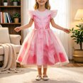 thumbnail image 2 of mgoYE Girls Dress Kids Halloween Flutter Sleeve Tulle Dresses Kids Halloween Birthday Gift Princess Dress, 2 of 6