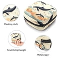 thumbnail image 3 of Whale Velvet Period Bag Storage Organizer for Tampons and Pads, Small Bag with Sponge and Oxford Cloth, 4.7x6.6x6.6 in, Period Pouch, 3 of 6