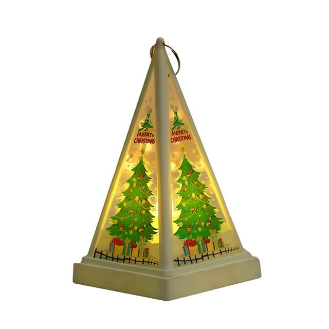 Linterna de vacaciones portatil Sunnimix decoraciones mesa de adorno árbol de Navidad linterna xms
