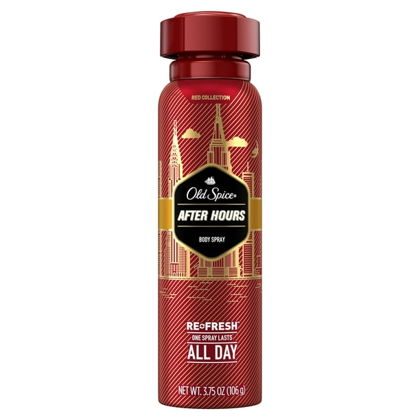 Old Spice Red After Hours Body Spray For Men 3 75 Oz Walmart Com