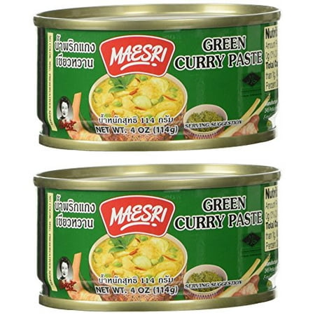 Maesri Thai Green Curry Paste - 4 oz x 2 cans (Best Thai Green Curry Paste)