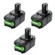 thumbnail image 1 of 3 Pzas 18V 6.0Ah Batería Recargable de Iones de Litio, Herramienta Eléctrica Inalámbrica Ryobi ONE+ BPL1820 P108 P109 P106, 1 of 10