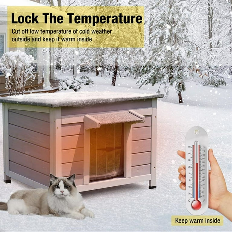 Insulated cat house store for winter