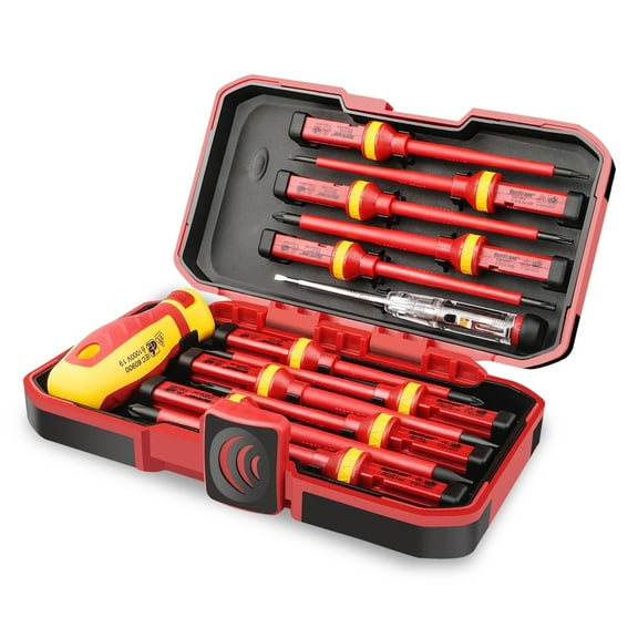 1000V Professional CR-V Insulated, Magnetic Screwdriver Set with 13 Pieces