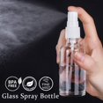 thumbnail image 2 of Botellas de aerosol Hydior de vidrio transparente de 60 ml para aceites esenciales x3, 2 of 7