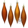 thumbnail image 2 of Vickerman 5.5" Burnished Orange Finial Drop Christmas Ornament, Assorted 4 Finish, 8 per Pack, 2 of 3