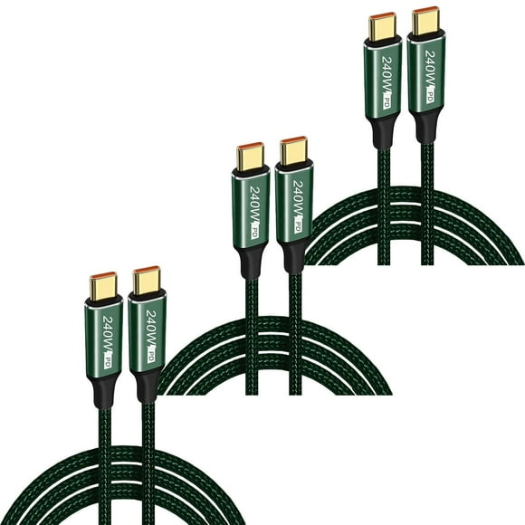 Cable de transferencia VentDepot GoldTip 2II Tipo C 2m 480 Mbps Verde