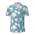 thumbnail image 2 of Daiia Lilies Flowers Pattern Men’s Polo Shirts,Solid Deck Shirt,Classic Fit, Breathable Cotton Polo for Casual and Sport Wear-4X-Large, 2 of 9