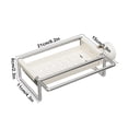 thumbnail image 3 of Estante organizador de esponja para fregadero de cocina | Jabonero para platos de acero inoxidable con toallero para encimera | Carrito de almacenamiento drenante multifuncional | Diseño compacto, 3 of 6