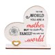 thumbnail image 2 of Mothers Day Gift Mother's Day Wooden Ornaments Mother You Are The World Mother's Day Gift Decoration, 2 of 4
