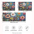 thumbnail image 2 of Yayeee Pillowcase Standard Size Set of 2 Satin Wrinkle Resistant Pillow Case, Blue Colorful Flowers, 2 of 7