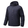 thumbnail image 3 of Iceglad Men's Thicker jacket Windbreaker, Full Zip Polyester Filled Sports Jacket with Pockets, Durable Outdoor Casual Outerwear for Fall Winter Layering, 3 of 8