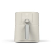 Martha Stewart 6QT Slim Air Fryer, 6-in-1, Ceramic Non-Stick Basket, Linen Cream