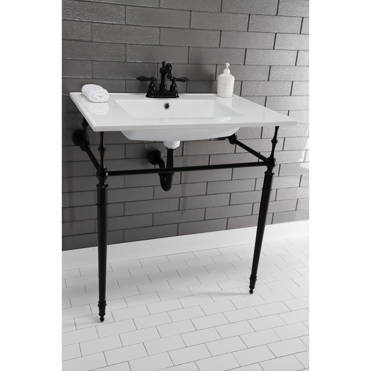 Kingston Brass CC2180MB Vintage 1-1/4-inch Decor P-Trap, 18 Gauge, Matte Black