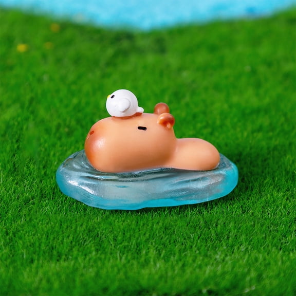 Cute Cartoon Pufferfish Ornament, Miniature Resin Figurine for Car Interior and Office Desk Decoration, Small Collectible Gift