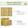 thumbnail image 3 of Outsunny Freestanding Outdoor Privacy Screen, 4 Self-Draining Planters / Raised Garden Beds, 3 Hinged Panels for Hot Tub, Patio, Backyard, Deck, Natural, 3 of 9
