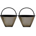thumbnail image 2 of Blendin Filtre à Café Réutilisable #4 Style Cône en Maille d'Acier Inoxydable Doré, Compatible avec Cuisinart GTF-4 et Autres Cafetières (Lot de 2), 2 of 4