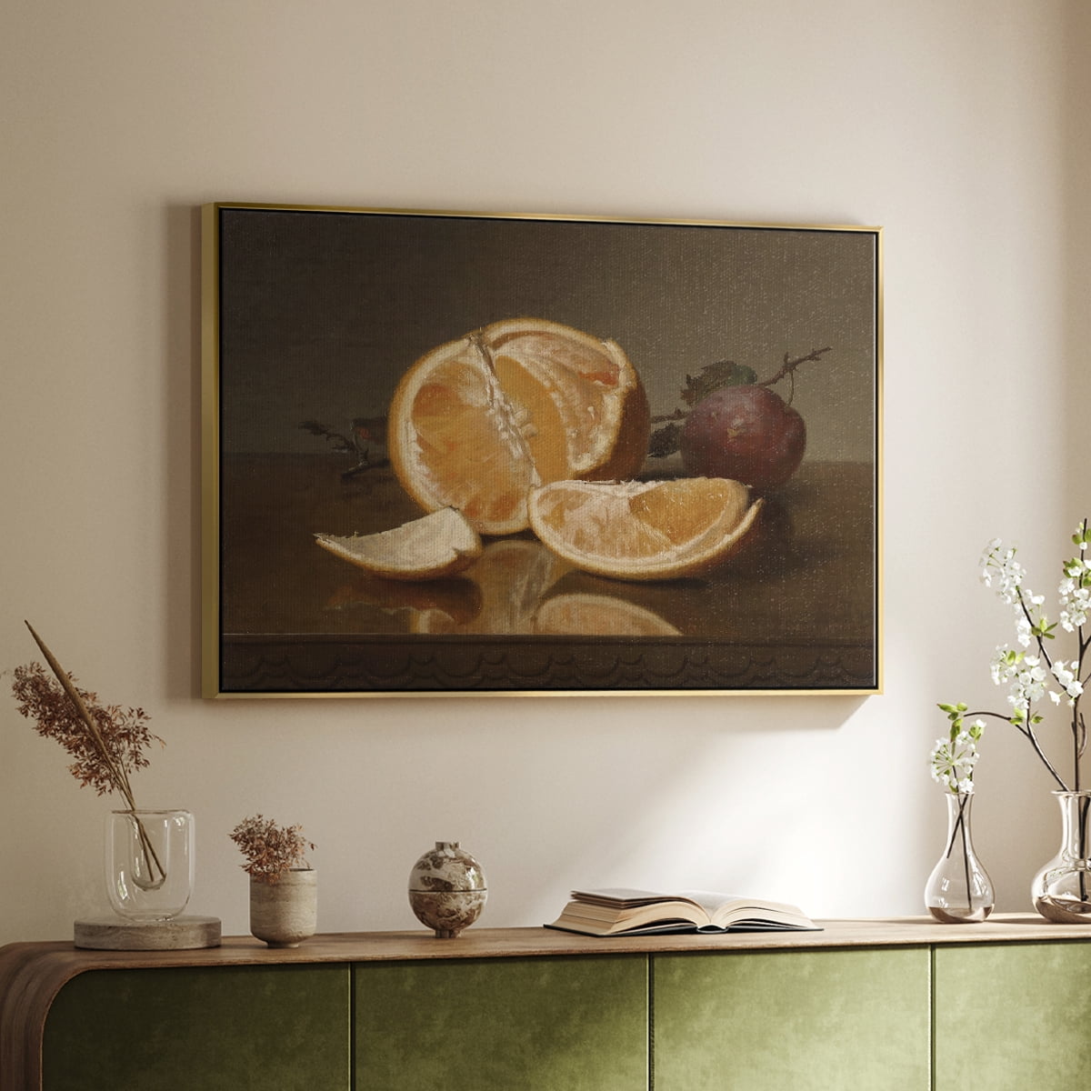 Vintage Botanical Print-LXXVII By Wexford Home Framed in Gold Wood Gallery Wrapped Canvas 17 in. x 25 in.