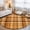 Orange, Brown, Cream, variant on Round Rugs 6Ft, Plaid Fall Round Area Rug Washable Indoor Throw Carpet, Thanksgiving Orange Brown Autumn Farmhouse Harvest Soft Non Slip Circle Rug for Office Cabinet Home Decor Aesthetic