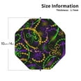 thumbnail image 2 of Yiaed Neon Mardi Gras Print Leather Coasters for Drinks - Cup Coasters Coffee Table Kitchen Table Bar, Home & Office Gifts Handmade Drink Coasters-Octagon, 2 of 6